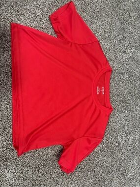 SHEIN Women’s Bright Red Short Sleeve Crop Top